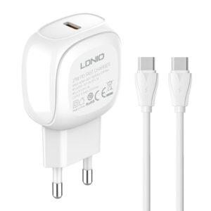 LDNIO καλώδιο Micro USB σε USB LS540, 2.4A, 20cm, λευκό