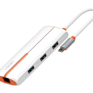 LDNIO σταθμός φόρτισης A6573C, USB-C/5x USB, 65W, PD/QC, λευκός