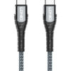 LDNIO καλώδιο USB-C σε USB-C LC101, 65W PD, 1m, γκρι
