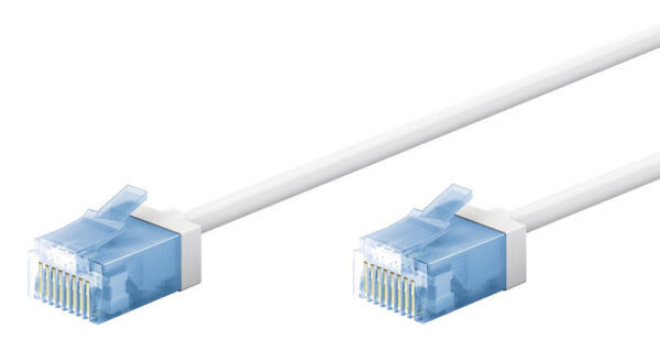 GOOBAY καλώδιο δικτύου 74299, CAT 6A U/UTP, slim, copper, 500MHz, 5m, λευκό