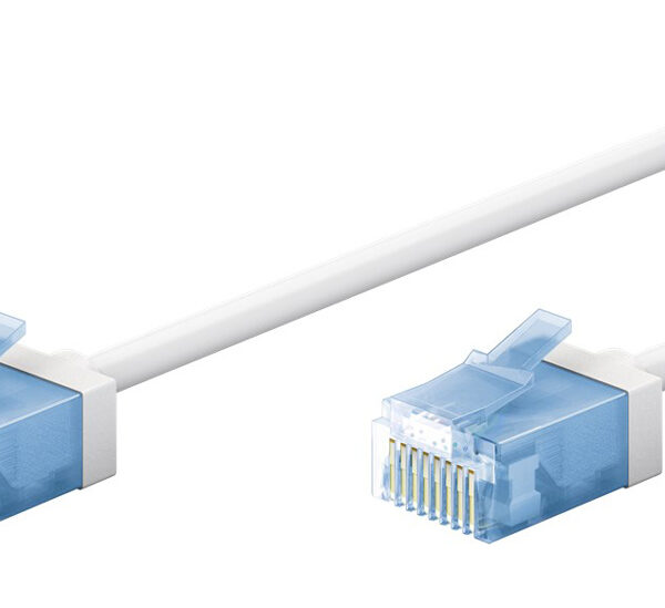 GOOBAY καλώδιο δικτύου 74299, CAT 6A U/UTP, slim, copper, 500MHz, 5m, λευκό