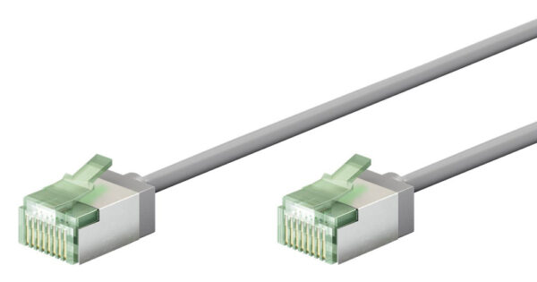 GOOBAY καλώδιο δικτύου 74344, CAT 8.1 U/FTP, slim, copper, 40Gbps, 0.25m, γκρι