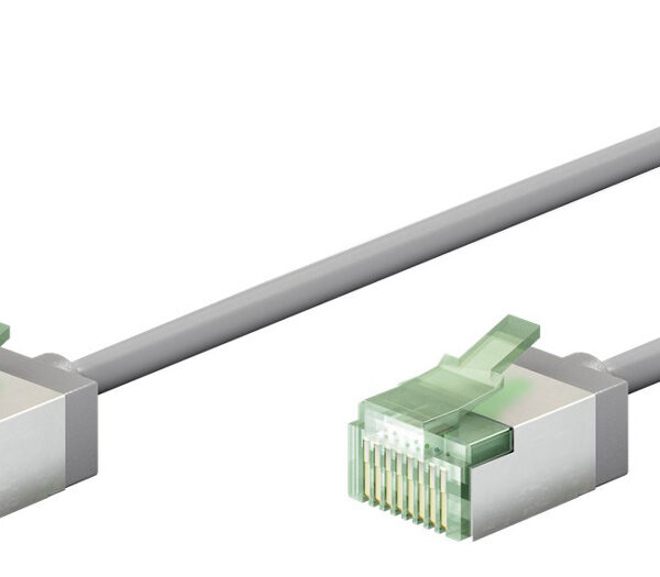 GOOBAY καλώδιο δικτύου 74347, CAT 8.1 U/FTP, slim, copper, 40Gbps, 2m, γκρι