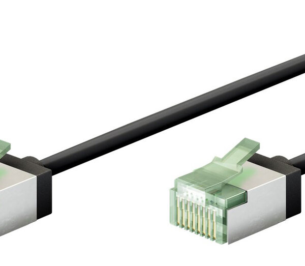 GOOBAY καλώδιο δικτύου 74354, CAT 8.1 U/FTP, slim, copper, 40Gbps, 2m, μαύρο