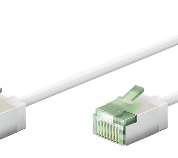 GOOBAY καλώδιο δικτύου 74361, CAT 8.1 U/FTP, slim, copper, 40Gbps, 2m, λευκό