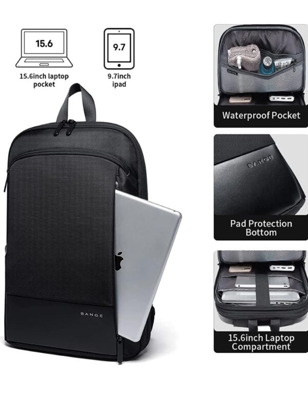 Σακίδιο πλάτης 20L Laptop 15,6” Bange 77115  μαύρο