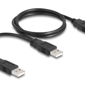 DELOCK καλώδιο USB-C 80750, 60W, flat, γωνιακό, 480 Mbps, 14cm, μαύρο