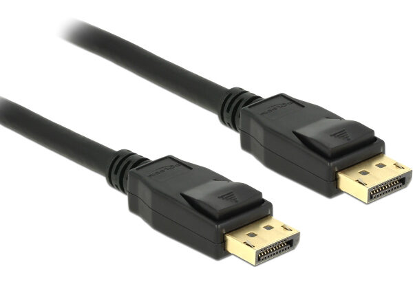 DELOCK καλώδιο DisplayPort 1.2 85508, 4K/60Hz, 21.6 Gbps, 1.5m, μαύρο