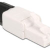 DELOCK βύσμα RJ45 CAT 6A UTP 86978, tool-free, λευκό