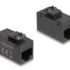 DELOCK Keystone module RJ45 90638, θηλυκό σε θηλυκό, Cat 6A UTP, μαύρο