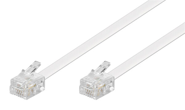 GOOBAY καλώδιο τηλεφώνου 93067, RJ11 6P4C, CCA, 3m, λευκό