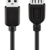 GOOBAY καλώδιο USB 2.0 σε USB (F) 93601, copper, 5m, μαύρο
