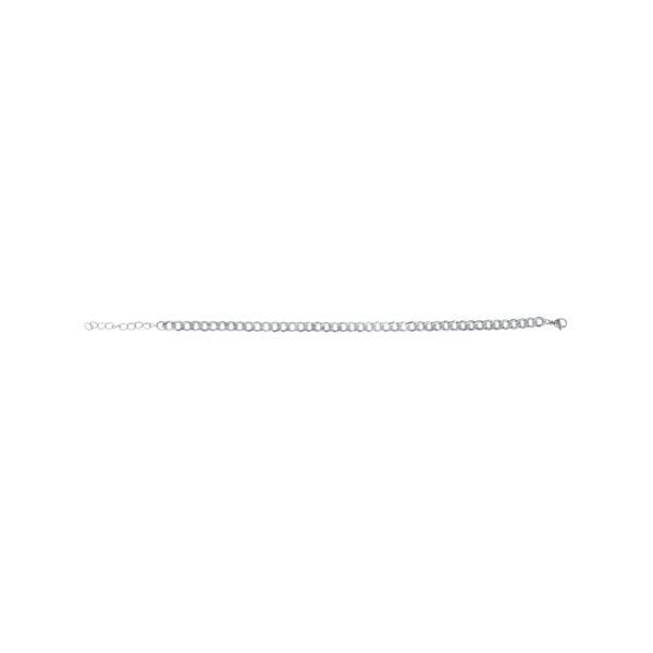 Αλυσίδα ποδιού Stainless Steel ασημί αλυσίδα 5 mm