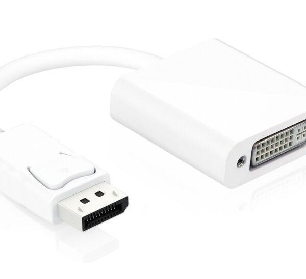 POWERTECH αντάπτορας DisplayPort σε DVI 24+5 CAB-DP005, 0.20m, λευκός