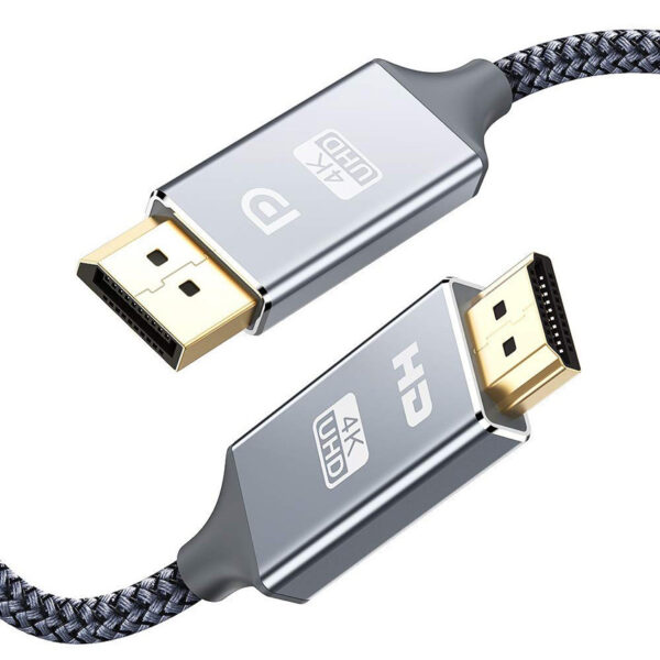 POWERTECH καλώδιο DisplayPort σε HDMI CAB-DP033, 4K, copper, 5m, γκρι