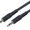 POWERTECH καλώδιο stereo 3.5mm CAB-J008, AUX, nickel plated, 5m, μαύρο