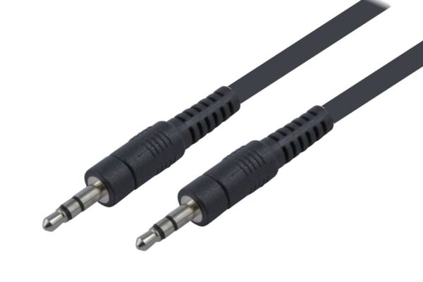 POWERTECH καλώδιο stereo 3.5mm CAB-J008, AUX, nickel plated, 5m, μαύρο