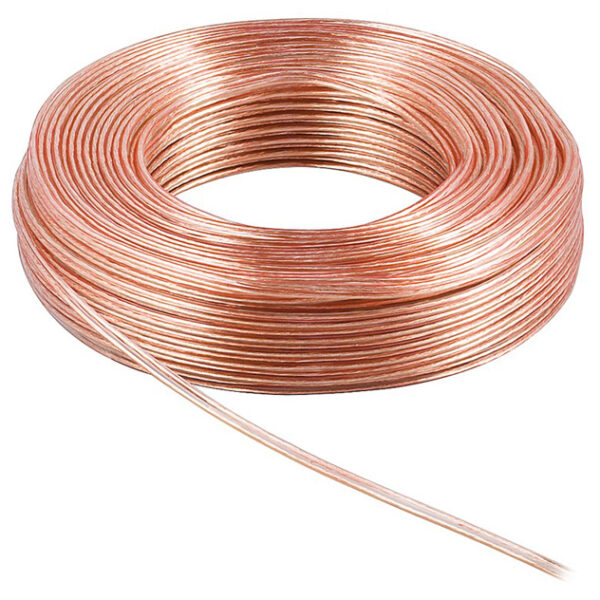 POWERTECH καλώδιο ήχου 2x 0.75mm² CAB-SP018, Copper, 10m, διάφανο