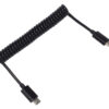 POWERTECH καλώδιο Micro USB σε USB Mini CAB-U124, σπιράλ, 1m, μαύρο