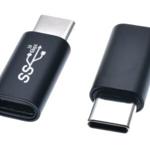 POWERTECH αντάπτορας USB-C CAB-UC063, αρσενικό σε θηλυκό, 10Gbps, μαύρος