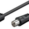 POWERTECH καλώδιο κεραίας RF αρσενικό - RF θηλυκό CAB-V019, μαύρο, 10m