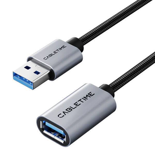 CABLETIME καλώδιο προέκτασης USB CT-AMAF1, 5Gbps, 2m, μαύρο