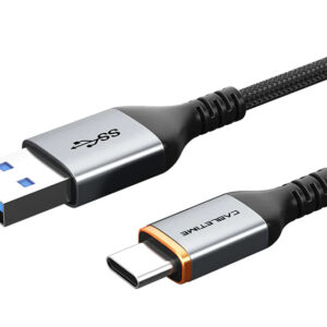 DELOCK καλώδιο USB-C 80750, 60W, flat, γωνιακό, 480 Mbps, 14cm, μαύρο