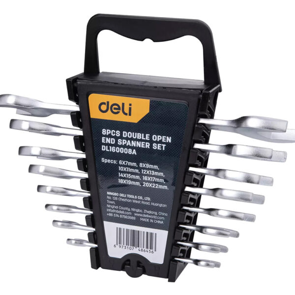 DELI σετ γερμανικά κλειδιά DL160008A, 6x7-20x22mm, 8τμχ