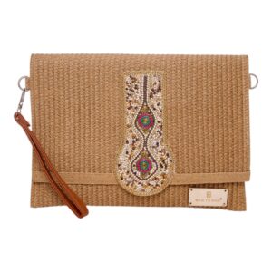 Τσάντα φάκελος clutch JH-22007 - Apricot