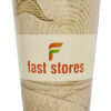 FAST STORES χάρτινα ποτήρια καφέ, 16oz, χωρίς καπάκι, 20τμχ