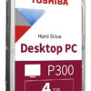 TOSHIBA Σκληρός Δίσκος P300 HDWD240, 4TB, 3.5", 128MB, 5400RPM, SATA III