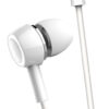 USAMS earphones με μικρόφωνο EP-12, 3.5mm σύνδεση, Φ10mm, 1.2m, λευκά