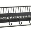 HOME USE κρεμάστρα με ράφι HUH-0164, μεταλλική 57x22x13cm, μαύρη