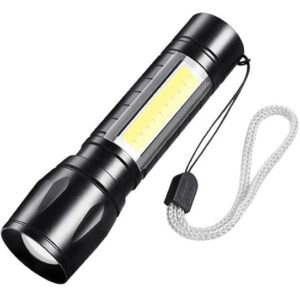 LTC φορητός φακός LED LXLL250, επαναφορτιζόμενος, 450lm, IP65, μαύρος