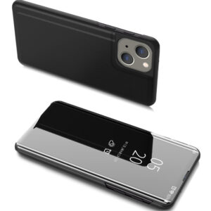 POWERTECH θήκη Clear View MOB-1666 για iPhone 13 mini, μαύρη