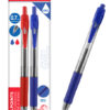 MP στυλό διαρκείας gel PE224-2, 0.7mm, μπλε & κόκκινο, 2τμχ