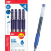 MP στυλό διαρκείας gel PE254-02, 0.5mm, μπλε, 4τμχ