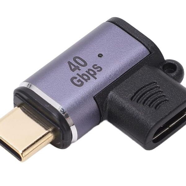 POWERTECH αντάπτορας USB-C PTH-107, μαγνητικός, 100W, 40Gbps, γκρι