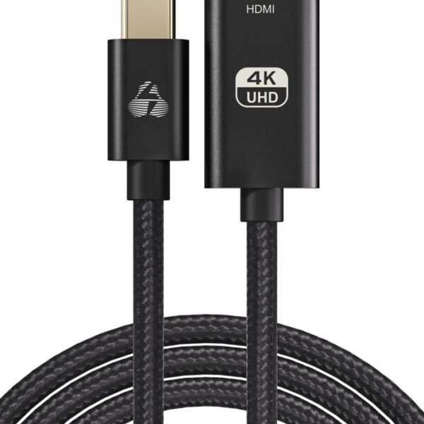 POWERTECH καλώδιο USB-C σε HDMI PTR-0137, 4K/60Hz, 10.2Gbit/s, 1m, μαύρο