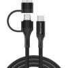POWERTECH καλώδιο USB & USB-C σε USB-C PTR-0158, PD 60W, copper, 1.5m, μαύρο