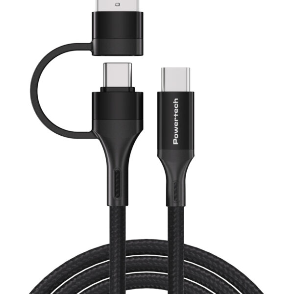 POWERTECH καλώδιο USB & USB-C σε USB-C PTR-0158, PD 60W, copper, 1.5m, μαύρο
