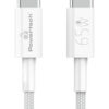 POWERTECH καλώδιο USB-C PTR-0181, 65W, 480Mbps, 1m, λευκό