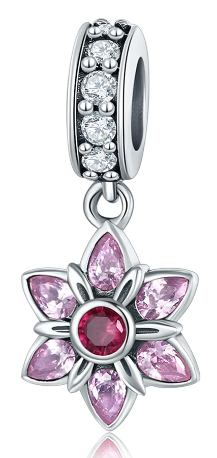 BAMOER σύμβολο Charm SCC840 για βραχιόλι/κολιέ, με ζιρκόνια, ασήμι 925