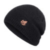 Πλεκτός σκούφος beanie SHO-0004, unisex, μαύρος