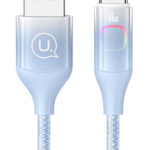 USAMS καλώδιο Lightning σε USB-C US-SJ672, 30W, 480Mbps, 1.2m, μαύρο