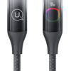 USAMS καλώδιο USB-C σε USB-C US-SJ640, 100W PD, 1.2m, μαύρο