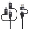 USAMS καλώδιο USB/USB-C σε 3 in 1 US-SJ646, PD 100W, 2m, μαύρο