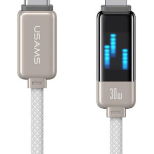 USAMS καλώδιο USB-C σε USB-C US-SJ640, 100W PD, 1.2m, μαύρο