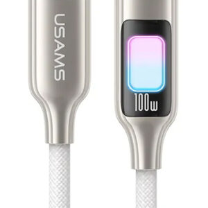 USAMS καλώδιο Lightning σε USB-C US-SJ672, 30W, 480Mbps, 1.2m, μαύρο