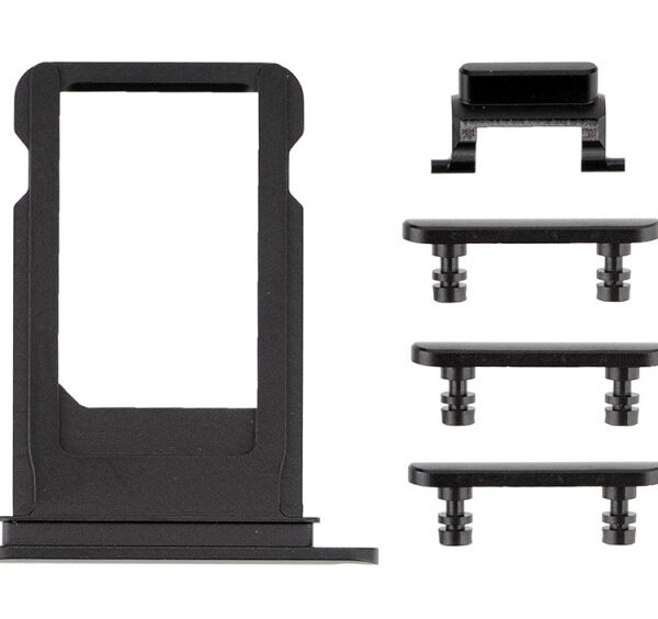 Πλαϊνά πλήκτρα και Βάση Sim για iPhone 7, Black